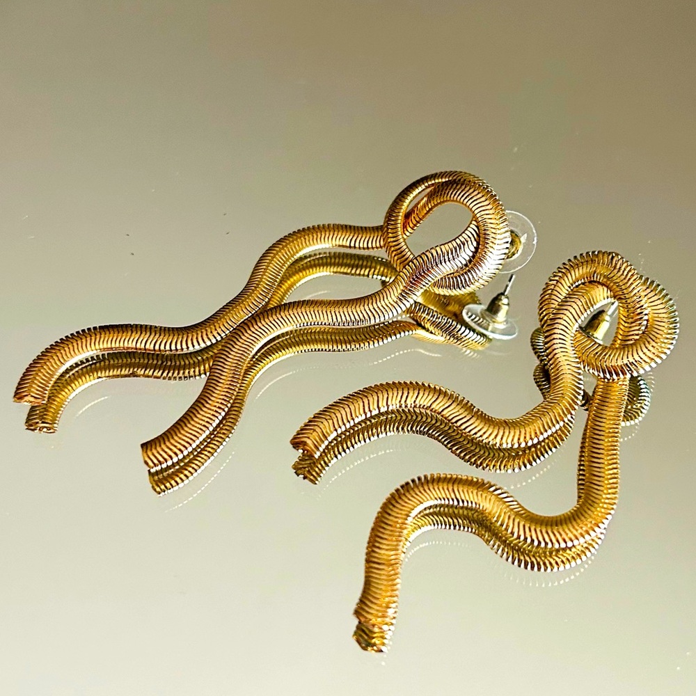 Gold tone earrings